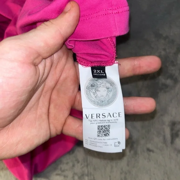 Versace Le Greca Print Pink T-Shirt